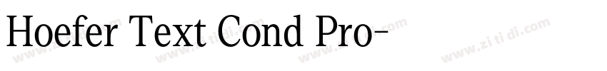 Hoefer Text Cond Pro字体转换